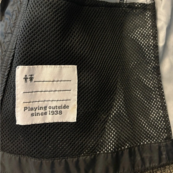 Kids Black Hooded Columbia Rain Jacket - Picture 4 of 5